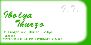 ibolya thurzo business card